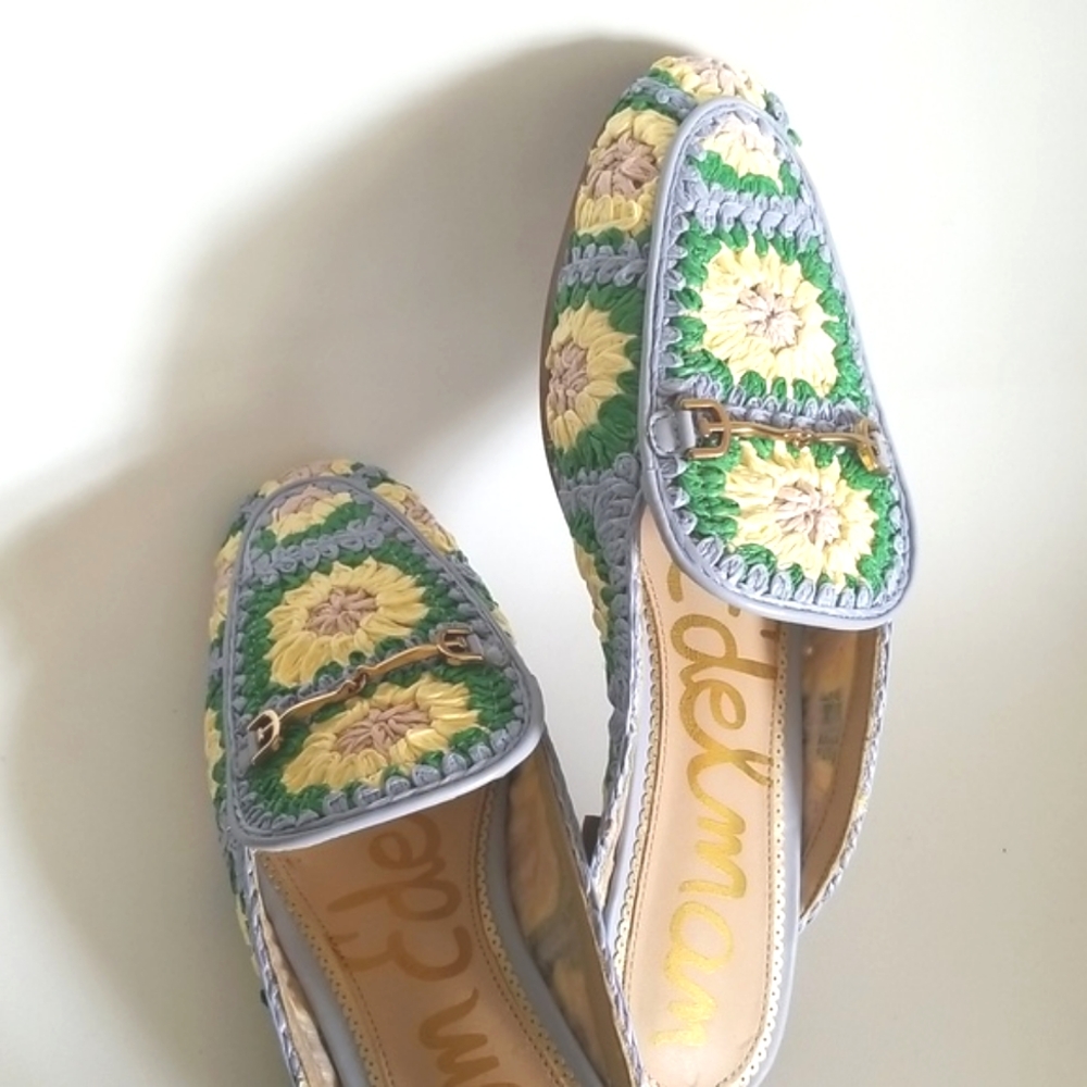 WORN ONCE Sam Edelman Women's Linnie Crochet Mule in Summer, 9